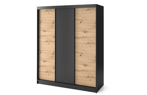 GARDEROBNA OMARA ESVILLE Z DRSNIMI VRATI - 180 CM