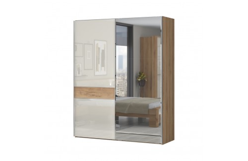 OMARA Z DRSNIMI VRATI IN OGLEDALOM  KALLA GALA 180 CM