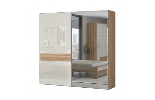 OMARA Z DRSNIMI VRATI IN OGLEDALOM KALLA GALA 230 CM