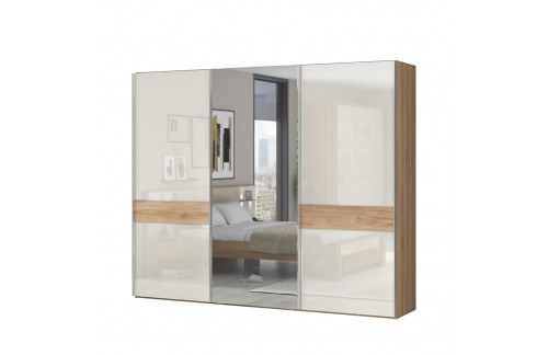 OMARA Z DRSNIMI VRATI IN OGLEDALOM KALLA GALA 280 CM