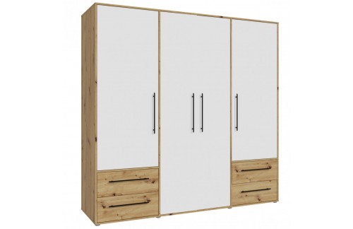 Garderobna omara MOKKARIS MKSS846 (hrast/bela)