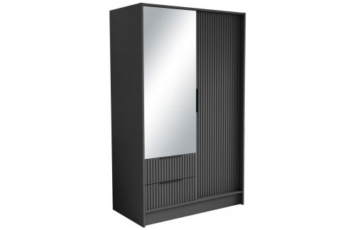 Garderobna omara z ogledalom Norel 102 cm - GRAFIT