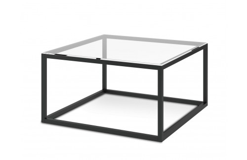 Industrijska klubska mizica Merala s stekleno površino-