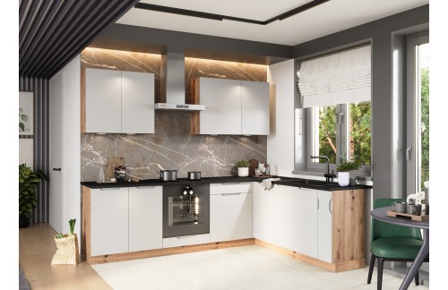 KOTNI KUHINJSKI SET ISABEL 200X260 CM - SIVA