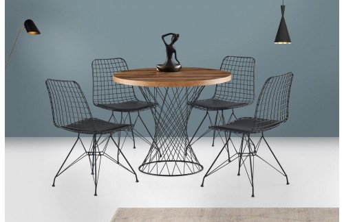 Jedilna miza Pola (Oreh/Črna)