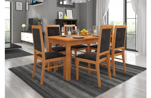 Jedilni komplet RODOS 25 z mizo in 6 stoli