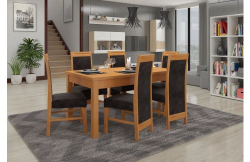 Jedilni komplet RODOS 57 z mizo in 6 stoli