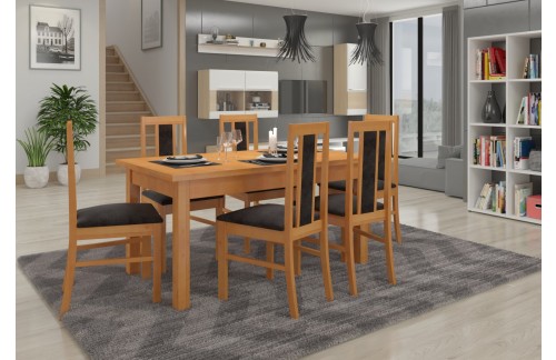 Jedilni komplet RODOS 59 z mizo in 6 stoli