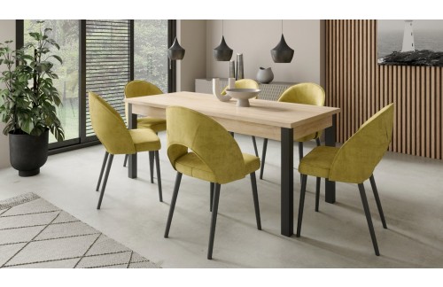 Jedilni komplet RODOS 82 z raztegljivo mizo in 6 stoli