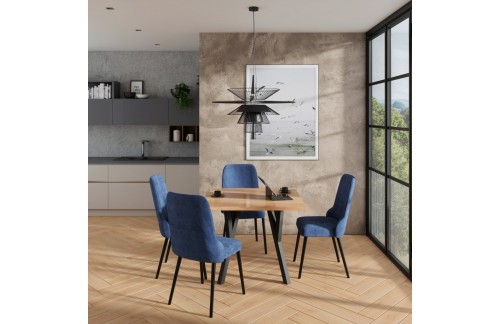 Jedilni komplet RODOS 83 s kvadratno mizo in 4 stoli