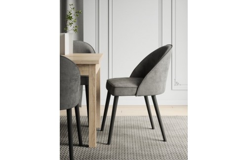 Jedilni stol RODOS 84 iz bukovega lesa - ČRNA