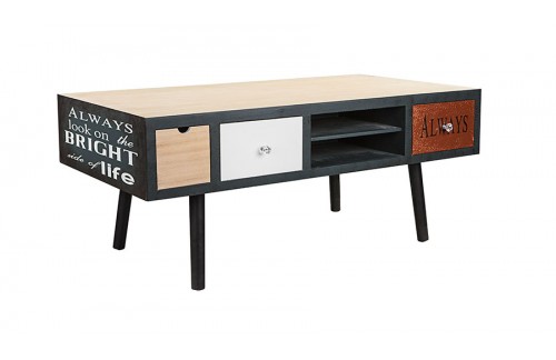 Večbarvna kavna mizica Bright