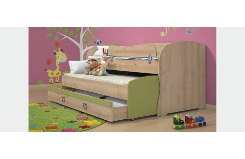 DVOJNA OTROŠKA POSTELJA KIKI (VEČ BARV)