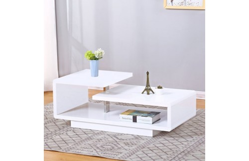 POŠKODOVANA Klubska mizica VALENTINA III -Bela