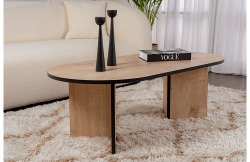 Klubska mizica Daron (Safirni hrast/Črna)