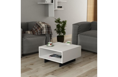 Klubska mizica Falor (Bela/Antracit)