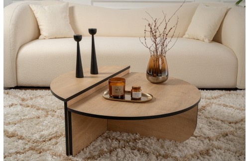 Klubska mizica Helan (Medeni hrast/Črna)