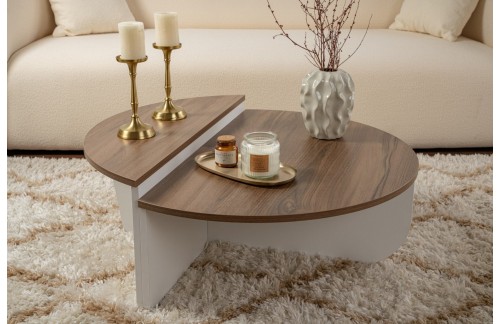 Klubska mizica Helan (Oreh/Bela)