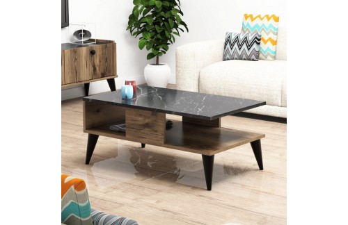 Klubska mizica Hiron (Oreh/Marmor)