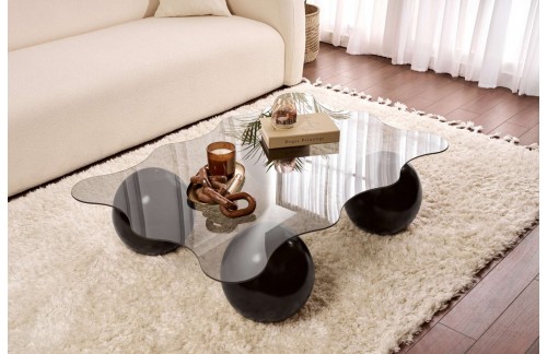 Klubska mizica Ivano (Črna/Siva)