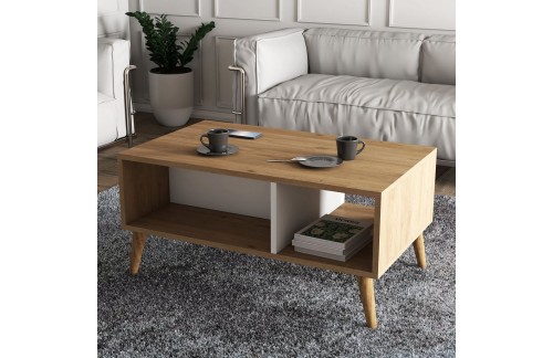 Klubska mizica Lamon (Hrast/Bela)