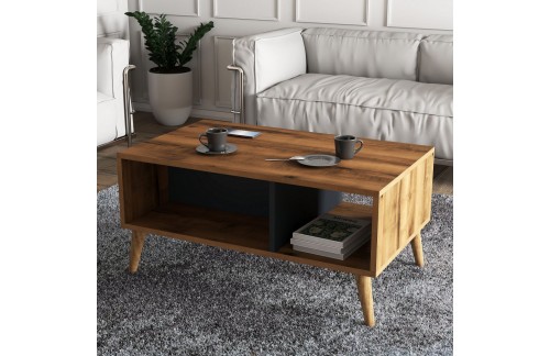 Klubska mizica Lamon (Oreh/Antracit)