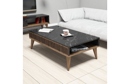 Klubska mizica Lavon (Oreh/Črna)