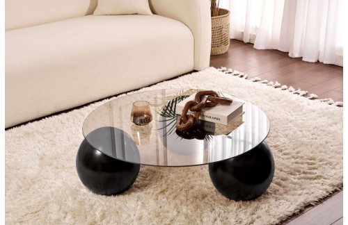 Klubska mizica Milon (Črna/Bronasta)