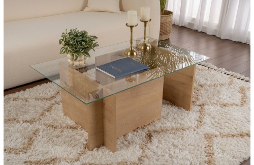 Klubska mizica Omaro (Medeni hrast)