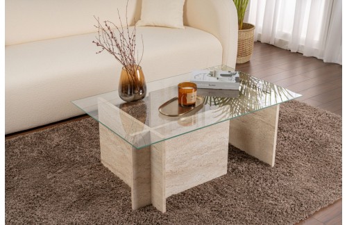 Klubska mizica Omaro (Travertin)