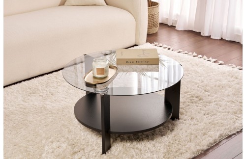 Klubska mizica Relan (Črna/Dimna)