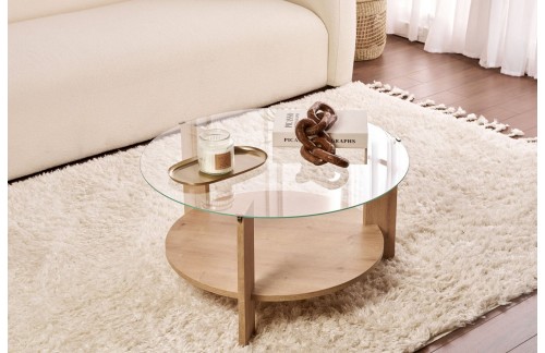 Klubska mizica Relan (Safirni hrast)