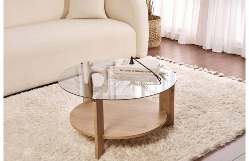 Klubska mizica Relan (Safirni hrast)