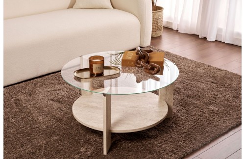 Klubska mizica Relan (Travertin)