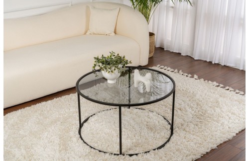 Klubska mizica Sarin (Črna/Siva)