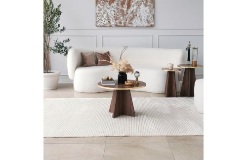 Klubska mizica Silor (Zlata/oreh)