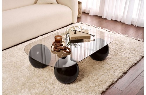 Klubska mizica Zavon (Črna/Bronasta)