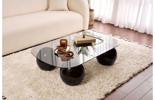 Klubska mizica Zavon (Črna/Siva)