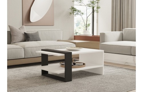 Klubska mizica Zilan (Antracit/Bela)