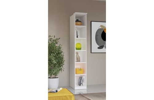 KNJIŽNA POLICA OPTIMA - BELA VISOK SIJAJ