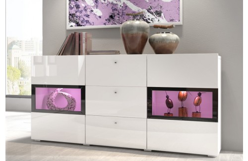 Komoda Baros (bela, visoki sijaj)