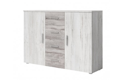 Komoda VERA (svetel siv bor-temen siv bor)