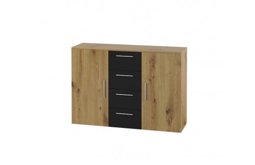 KOMODA VERA  - ARTISAN HRAST/ČRNA