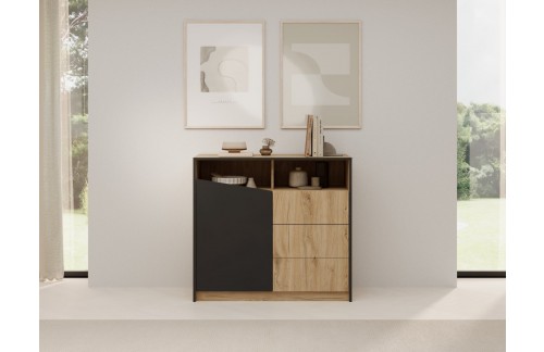 Komoda Atson v hrastovi barvi za spalnico ali dnevno sobo