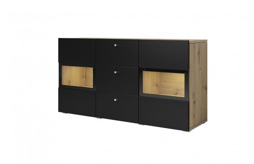 KOMODA BAROS - ARTISAN/MAT ČRNA