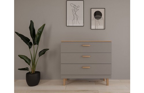 KOMODA DENVER - SIVA/HRAST