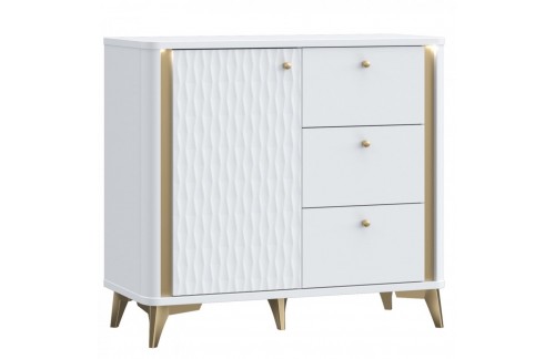 Komoda FORREST HILLS 221 (bela/zlata)