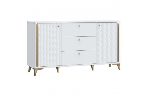 Komoda FORREST HILLS 232 (bela/zlata)
