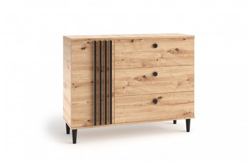 Komoda LIVIA 03 v sodobnem slogu, hrast Artisan - HRAST ARTISAN