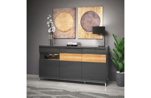 KOMODA RADDA ONYX Z OSVETLITVIJO